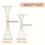 Ikeehome  2 high gold vases, artificial flower racks for wedding parties, birthday events, family receptions, Christmas  Halloween decor