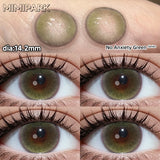Big Diameter Natural Style Colored Contacts 2pcs Multi-Tone Y2K Lenses for Wedding Party Gift 0.00D No Power