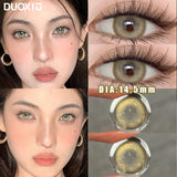 1Pair Soft Contact Lenses Pink Lenses Purple Eye Diameter 14.5mm sclera pupils Grey Lens Myopia Degree Beautiful Pupil