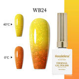 16 Colors of Thermochromic Gel Nail Polish - Trendy Autumn/Winter Thermochromic Gel Nail Polish with LED Gloss and Shine for a S