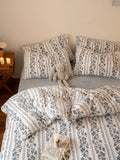 Cute Cartoon Plaid Rabbit Winter Thiened Milk Velvet Coral Fce Four-Piece Bedding Set Comforter Cover Bedding Accories