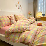 Nordic sling 100 Cotton Stripes Duvet Cover 150x200 Size Girl's Room housse de couette Skin friendly Quilt Cover Bed Linen
