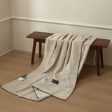 Ikeehome  new Japanese-style solid color simple color woven jacquard casual blanket office lunch break sleeping blanket sofa blanket