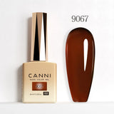 Nail Gel Polish HEMA FREE Translucent Jelly Gel Varnish Semi Transparent Super Glossy Ultra Consistency Round Shape Brush