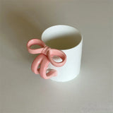 Cute Three-dimensional Bow Underglaze Color Ceramic Mug Plate Gift Girlish Heart Tableware
