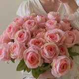 30 Simulated Roses Realistic Touch with Fake Flowers Valentine's Day DIY Wedding Party Home Decoration Pink Rose Eternal Flower
