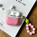 Fresh Green Grid Flower Bracelet Protection Cover for AirPods Pro or 2 Earphone Case for AirPods 1 2 3 4 Accessory Headset Shell