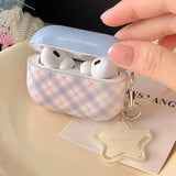Soft Silicone Case For Apple Airpods 1 2 3 4 Pro 2nd Wireless Bluetooth Earphone Charging Box Cases Korea Lovely Checkered Cover
