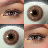 Unspoken Brown Yearly Disposable Colored Contacts Lenses for Eyes Daily Dating Makeup 14.2mm Soft Cosmetic Beauty Lens