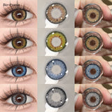2pcs Natural Color Contact Lenses for Eyes Gray Lenses Colorcon Korean Lenses Yearly Beauty Brown Eye Contacts Lens