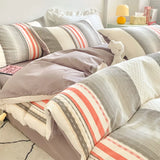 Class A 60S Pure Cotton Bedding Sets Jacquard Cotton Skin Friendly Comforter Cover Set Girl Duvet Cover Set for Queen King Size