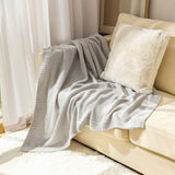 Lightweight Cable Knit Throw Blanket Soft Breathable All-Season Couch Decorative Cozy Blanket for Home Decor Christmas Green