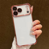 Luxury Electroplate Shockproof Transparent Phone Case For iPhone 17 Pro Max 17 Pro 17 Air Plating Clear Bumper Back Cases Cover