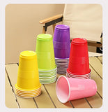 50Pieces Colorful Plastic Party Cups for Drinks, Soda Punch Barbecue Cola or Water Disposable Cup of Birthday Wedding Party