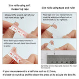 10pcs Detachable Cat Eye Gradient Fake Nail Magic Mirror Powder Square Press on Nails Medium Length Ballet False Nails with Glue