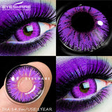 1Pair Cosplay Colored Contact Lenses Vampire Red Eyes Contact Anime Blue Purple Eyes Beauty Makeup Lenses For Halloween