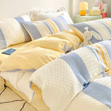 Class A 60S Pure Cotton Bedding Sets Jacquard Cotton Skin Friendly Comforter Cover Set Girl Duvet Cover Set for Queen King Size