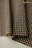 140x50cm Vintage Red Linen Grid Striped Woven Cotton Fabric for Japanese Style Tablecloth Dress Bag Cloth