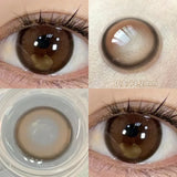Prescription Contact Lenses Myopia Lenses with Diopters Natural Pupils Color Contact Lenses for Eyes Brown Lenses 2pcs