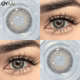 2PCS Colored Pupils Makeup Green Contact Lenses Beauty Women Colored Pupils Cosmetic Brown Natural Pupils