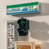 Mini Simulation Refrigerator Magnet Supermarket Supply Station Drink Sign Magnetic Stick-On Plate Tray Decorative Turnover Box