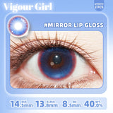 Half-Year 2pcs Colored Contacts Lens Vigour Girl Series Blue Galaxy Design Women Party Cosplay Natural Look Cute Gifts