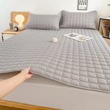 1pc Quilted Thick Mattresses Toppers Waterproof Mattress Pad Cover All-Season Elastic Corner Straps Fits Up To 30cm Bed