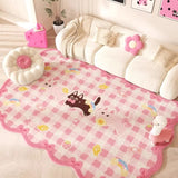 Irregular Pink Living Room Carpet Large Area Dopamine Cute Style Bedroom Rug Stylish Simple Soft Sofa Coffee Table Mats Tapis 러그