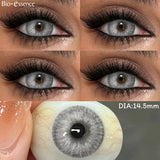 2pcs Colored Contact Lenses Gray Eye Contact Lens Green Eye Lenses Yearly Eye Makeup Beauty Lens for Dark Eyes