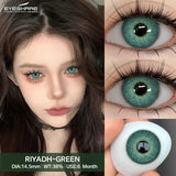 1 pair Brown Natural Color Contact Lenses for Eyes RIYADH Series Softlenses Korean Eye Makeup Fashion Blue Color Lenses