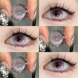 2PCS Contact Lenses Colored Lenses for Eyes with Diopters Green Natural Lenses Cosmetics Beauty Pupils Yearly