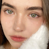 1 Pair Natural Look Green Color Contact Lenses Fresh Lady Mi22-5 Yearly Soft Contacts Beauty Eye Lens for Daily Makeup Artist
