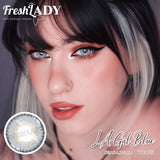 1 Pair Blue Colored Contact Lenses Gray Eye Lenses Natural Eyes Makeup Beauty 14.20mm Yearly Use