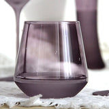 Purple Glass Wine Glass Minimalist Wine Glass Goblet Champagne Flute Vase & Tumbler Modern Home Bar Decor for Wine & Cocktail