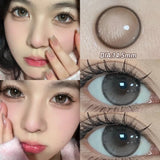 Pink Contact Lenses Myopia Color Contact Lenses for Eye with Diopters Natural Grey Brown Eye Color Lenses Blue Lens 2PCS