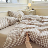 Class A Pure Cotton Printed Checkered Quilt Cover All-cotton Yarn-dyed Washed Single Duvet Cover 160x210 Bedding