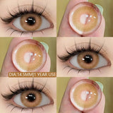 1 Pair Colored Contact Lenses for Eyes Doll Eye Cosmetics Blue Contact Lenses Fashion Lens Eye Makeup Yearly Use