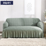 1/2/3/4 flying seat seersucker living room sofa cover elastic sofa cover elastic solid thickness elastic sofa cover