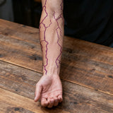 1 Sheet Arm Purple Lightning Kpop Tattoo Sticker Waterproof Lasting Temporary Tattoo