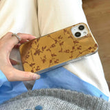 Golden glacier ins autume flower fundas for iphone 16promax 13 14pro 16 15 pro max 15promax 13pro 14 shockproof phone case