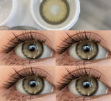 1 Pair New Contact Lenses for Eyes Fashion Blue Colored Eye Contacts Natural Brown Lenses Gray Pupils Yearly Lens