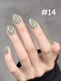12ml 1-16pcs Autumn Nails New Clear Pink Glass Bead Moonlight Magnet Cat Eye Gel Nail Polish Whitening Nail Supplies