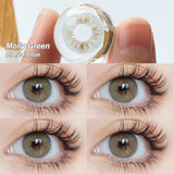 1 Pair Colored Contact Lenses Beautiful Pupil Color Circle Lens Green Iris Yearly Natural Fast Shipping High Quality