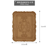 Rectangle Emboss Wooden Pallets Dessert Tea Break Cake Coffee Shop Bar Supplies Tableware Dining Plate Originality Retro Plate