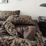 Luxury Leopard Bedding Sets Fashion Duvet Cover With Bed Sheet Pillowcase Twin Full Queen Size Bedclothes Adults Woman Bed Linen