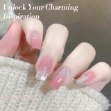 10ml Imperial Green Cat Magnetic Gel Nail Polish Spring Summer Sparkling Glass Bead Soak Off Christmas Decoration