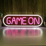Chi-buy LED Neon Game On USB Powered Neon Signs Night Light 3D Wall Art Bedroom Living Room Decor Lamp Signs