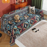 1pc Sofa Towel Ethnic Style Sofa Throw Blanket, With Tassels Couch Covers Four Seasons Universal Living Room Furniture Protector