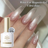 10ml Pink Gold Water Light Cat Magnetic Gel Polish HEMA TPO FREE Aurora Glitter Crystal Soak Off UV Varnish Manicure