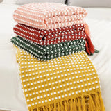 Nordic White Casual Throws Blankets Soft Comfortable Knitted Shawl Sofa Blanket Bed End Cover Hotel Home Decoration Bedspread